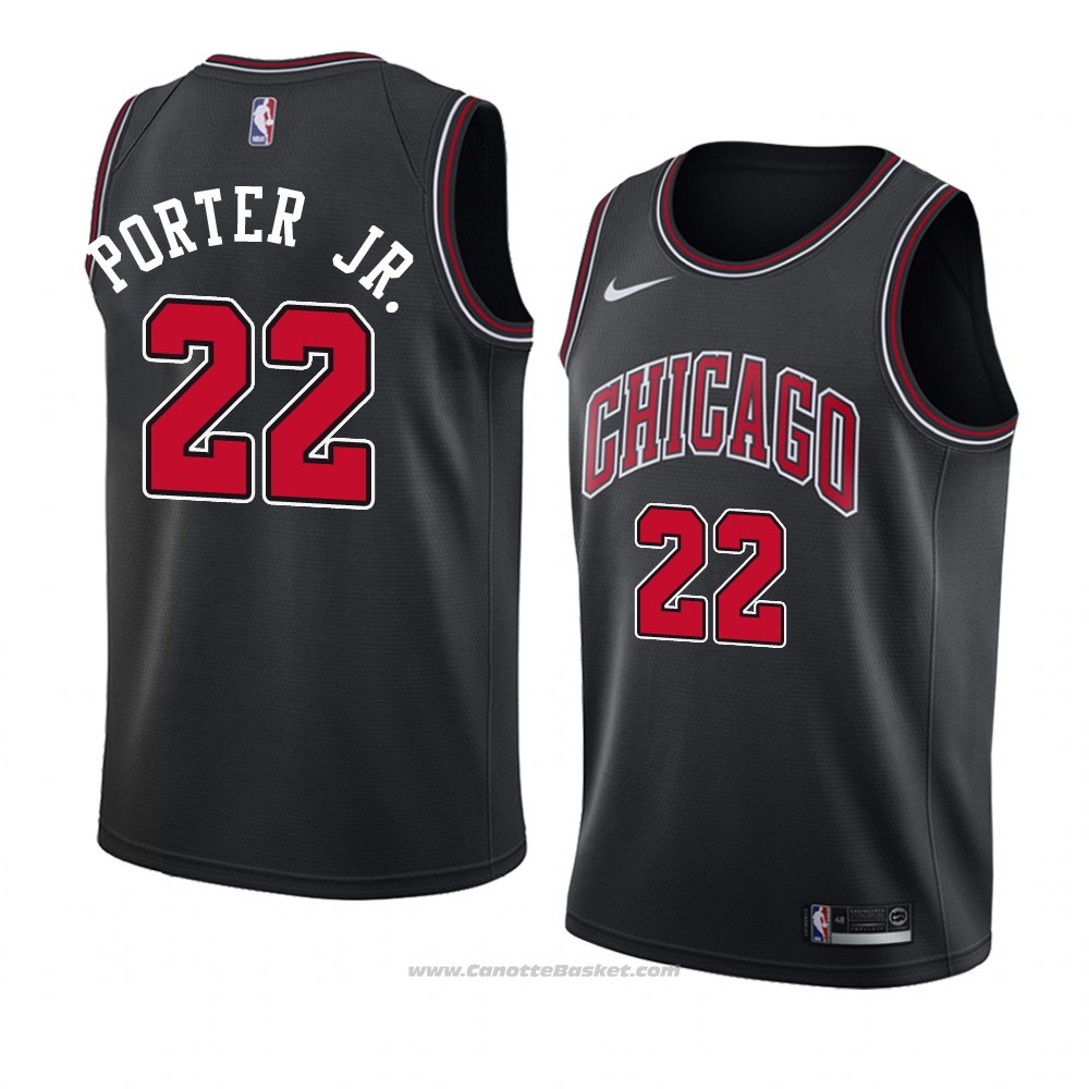 Maglia Chicago Bulls Otto Porter Jr. #22 Statement 2018 Nero